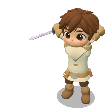 Veilcut Dirk worn by a character