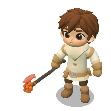 Bloomsplitter Axe บนตัวละคร