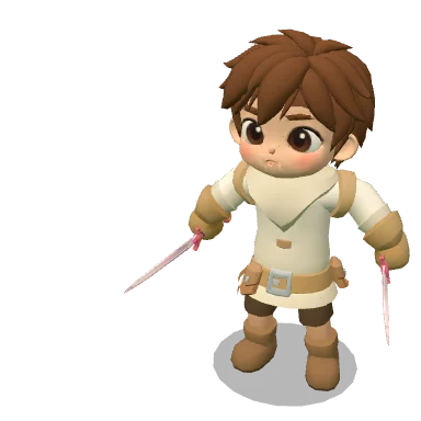 Duneblossom Twin Daggers worn by a character
