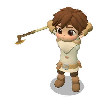 Thornhide Axe worn by a character