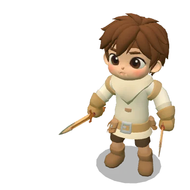 Dunefang Twin Daggers บนตัวละคร