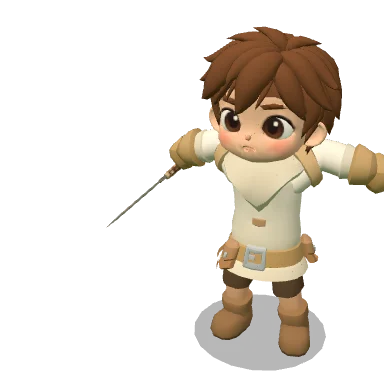 Hunting Knife บนตัวละคร