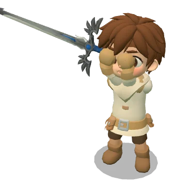 Knight Sword worn by a character