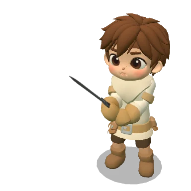 Steel Dagger worn by a character