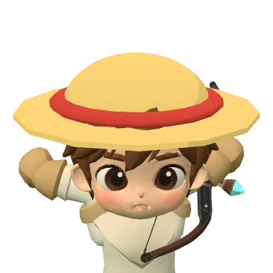 Straw Hat worn by a character