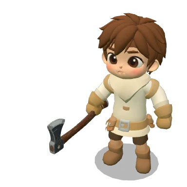 Training Axe (ของยืม) บนตัวละคร