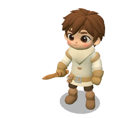 Wooden Knife บนตัวละคร